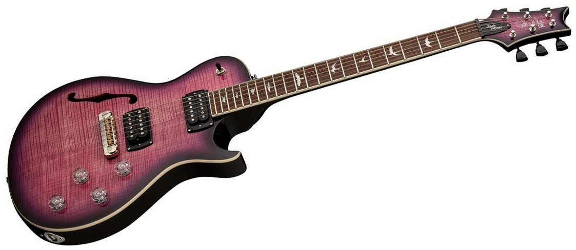 Prs Zach Myers Se Signature 2h Ht Rw - Elderberry Burst - Guitare Électrique Single Cut - Variation 1