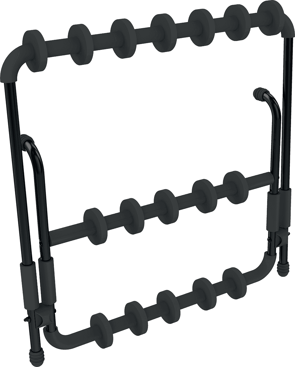Quiklok Stand 6 Guitares Avec Séparations Réglables - Noir - Stand & Support Guitare & Basse - Variation 1