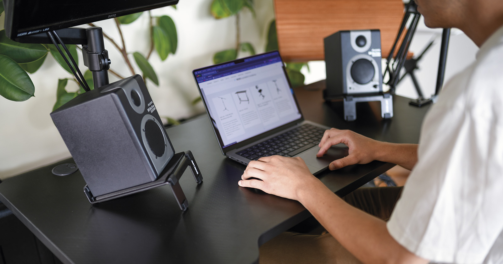 Quiklok Supports D'enceinte De Monitoring Pour Bureau (par Paire) - Stand Et Support Studio - Variation 3