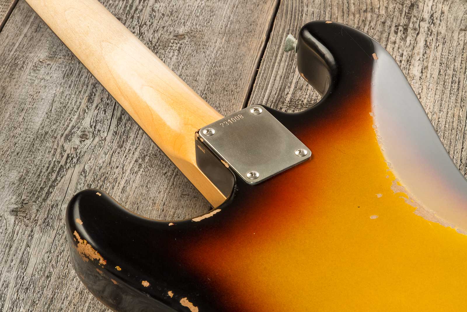 Rebelrelic S-series 1961 Hardtail 3s Ht Rw #231008 - 3-tone Sunburst - Guitare Électrique Forme Str - Variation 6
