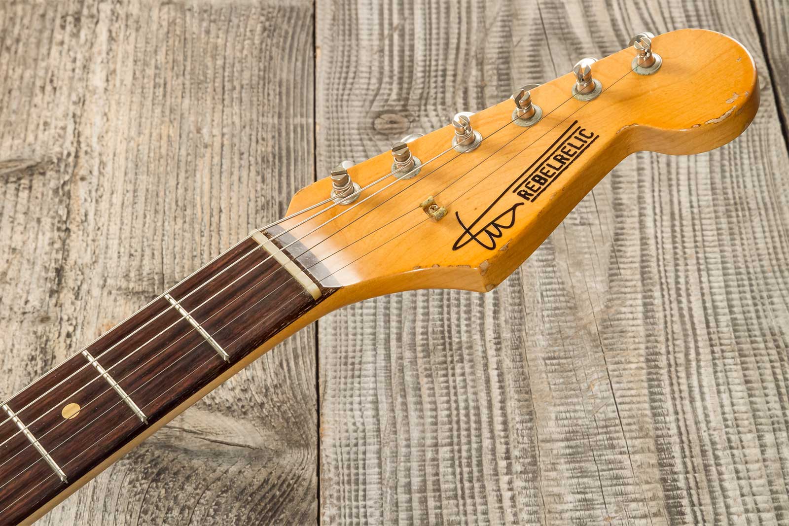 Rebelrelic S-series 1961 Hardtail 3s Ht Rw #231008 - 3-tone Sunburst - Guitare Électrique Forme Str - Variation 8