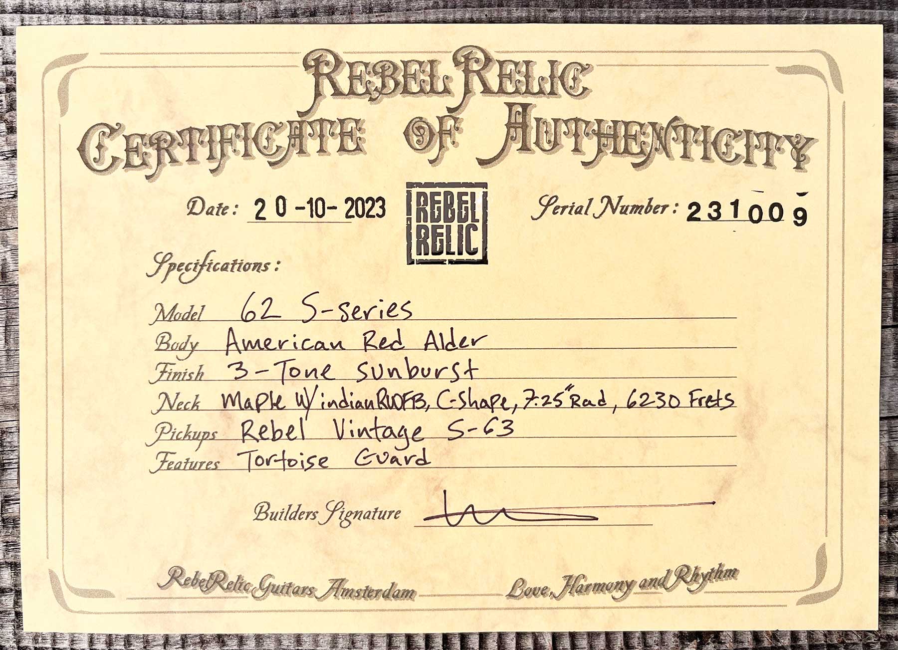 Rebelrelic S-series 1962 3s Trem Rw #231009 - 3-tone Sunburst - Guitare Électrique Forme Str - Variation 11