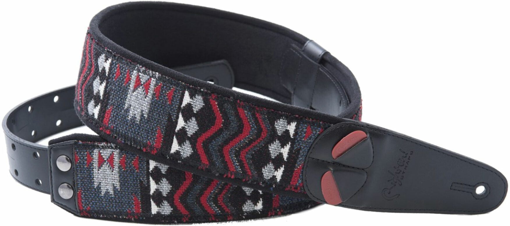 Righton Straps Vegan Mojo Azteca Guitar Strap 2.3inc Black - Sangle Courroie - Main picture