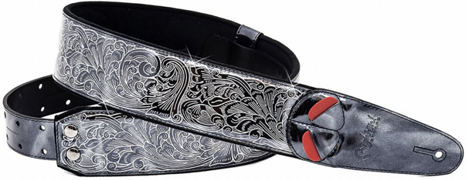 Righton Straps Vegan Mojo Revolver Guitar Strap 2.3inc Titanium - Sangle Courroie - Main picture