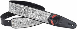 Sangle courroie Righton straps Vegan Mojo Revolver Guitar Strap - Silver