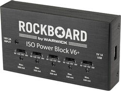 Alimentations pédales Rockboard ISO Power Block V6+ (9/12/15/18VDC)