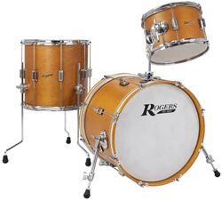 Batterie acoustique standard Rogers TWR-0318HX-SFWS Tower Series - 3 fûts - Fruitwood stain