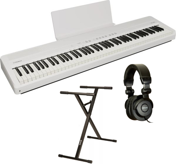 Roland Fp-40 Wh+ Casque X-hp1 + Stand - Blanc - Pack Clavier - Main picture