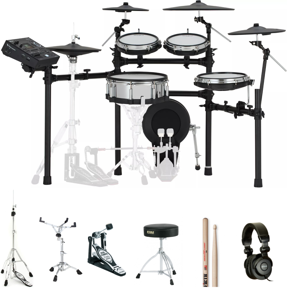 Roland Td-516 V-drums Bundle Complet - X-hp1 + Vic5a + Hp600d + Hh205 + Hs40wn + Ht130 - Pack Batterie - Main picture