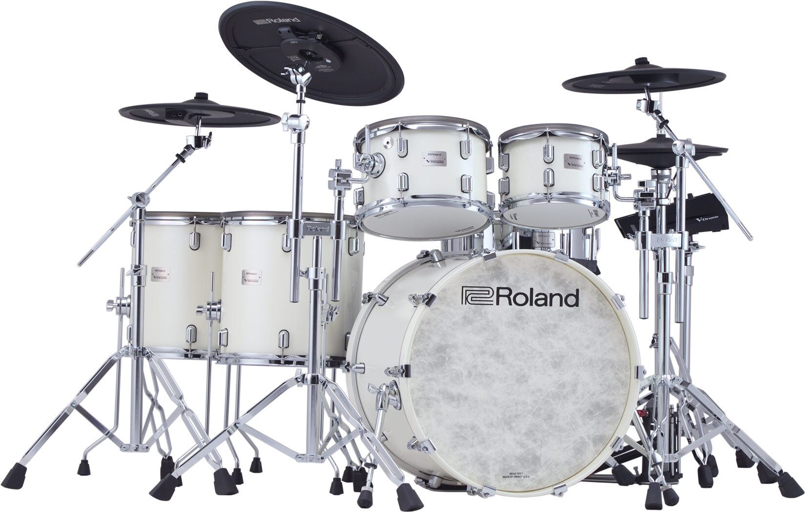 Roland Vad716 V-drums Kit - Pearl White - Kit Batterie Électronique - Main picture