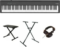 Pack clavier Roland FP-30X BK Pack complet : Stand + Casque + Banquette