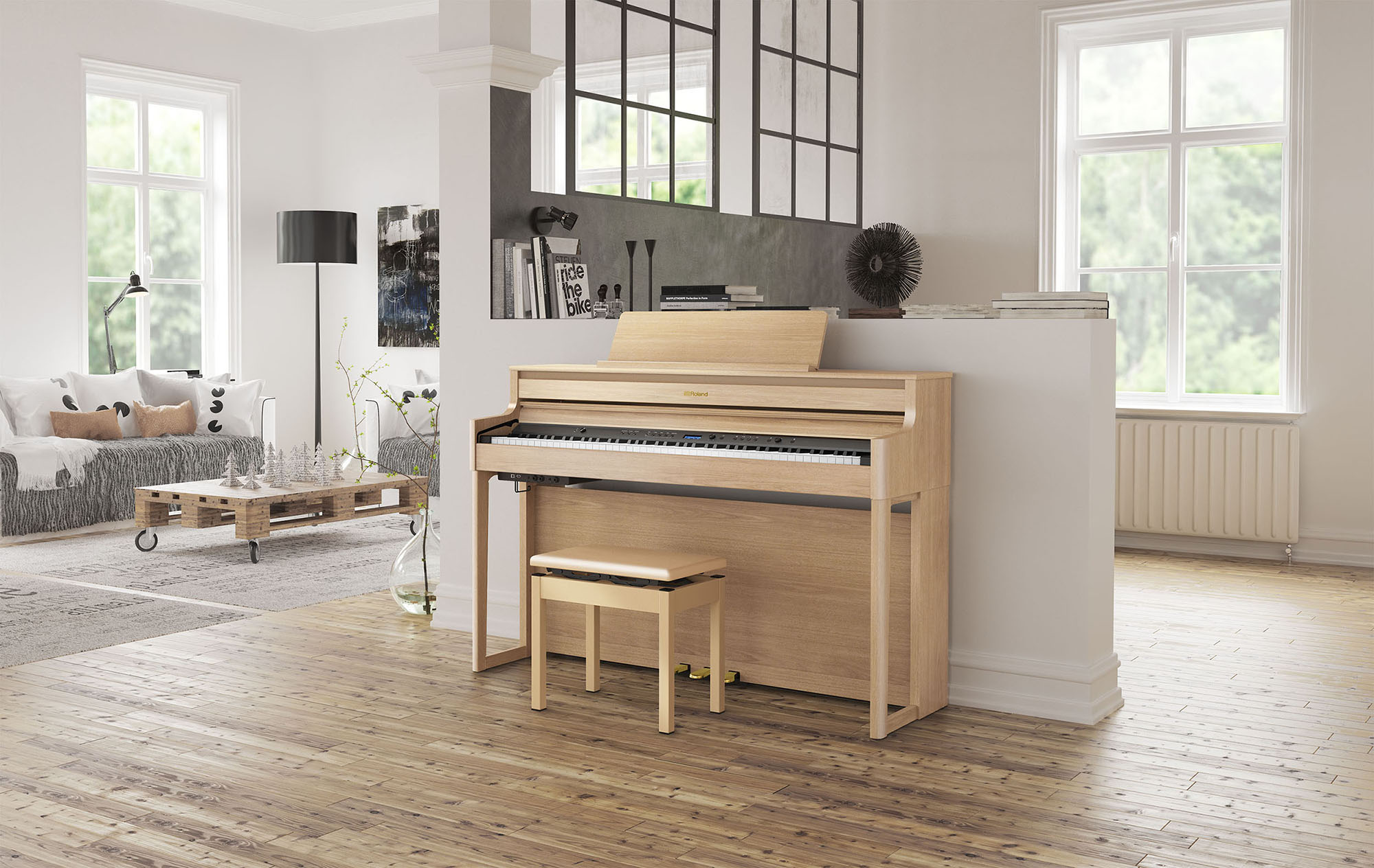 HP 702 LA CHENE Piano numérique meuble Roland