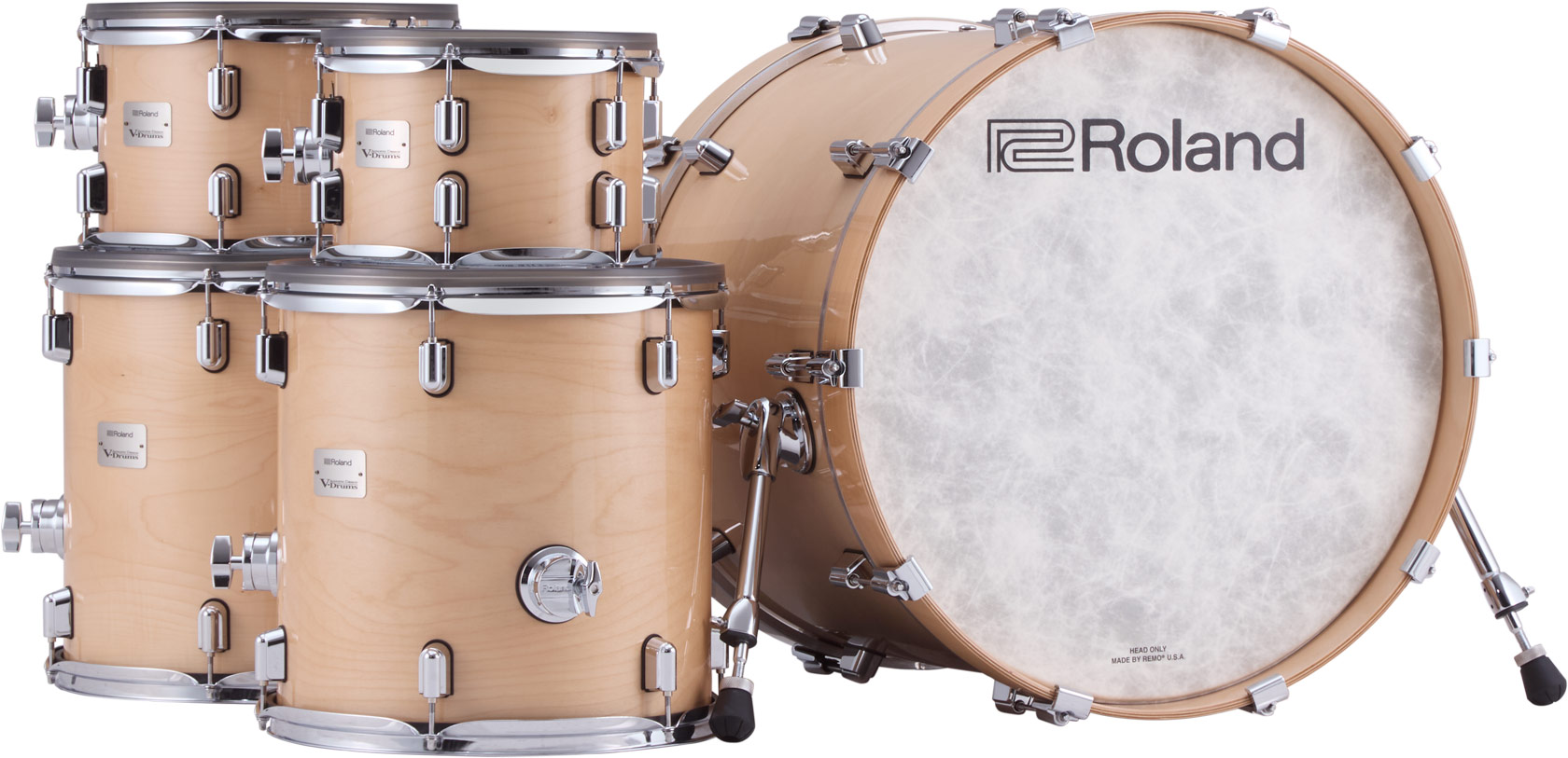Roland Vad716 V-drums Kit - Gloss Natural - Kit Batterie Électronique - Variation 1