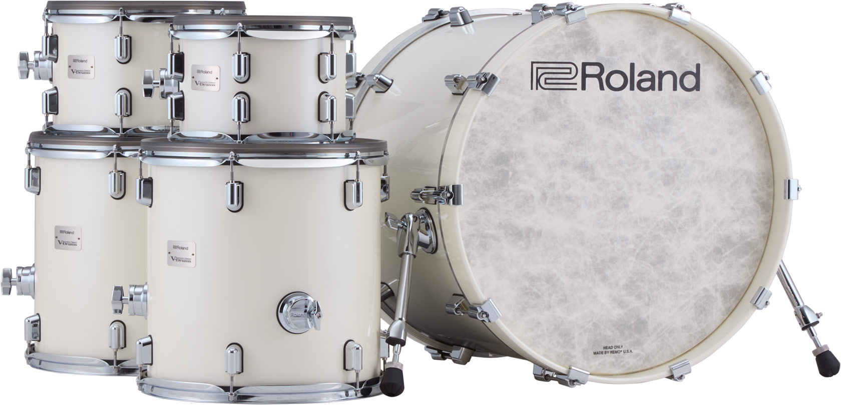 Roland Vad716 V-drums Kit - Pearl White - Kit Batterie Électronique - Variation 1
