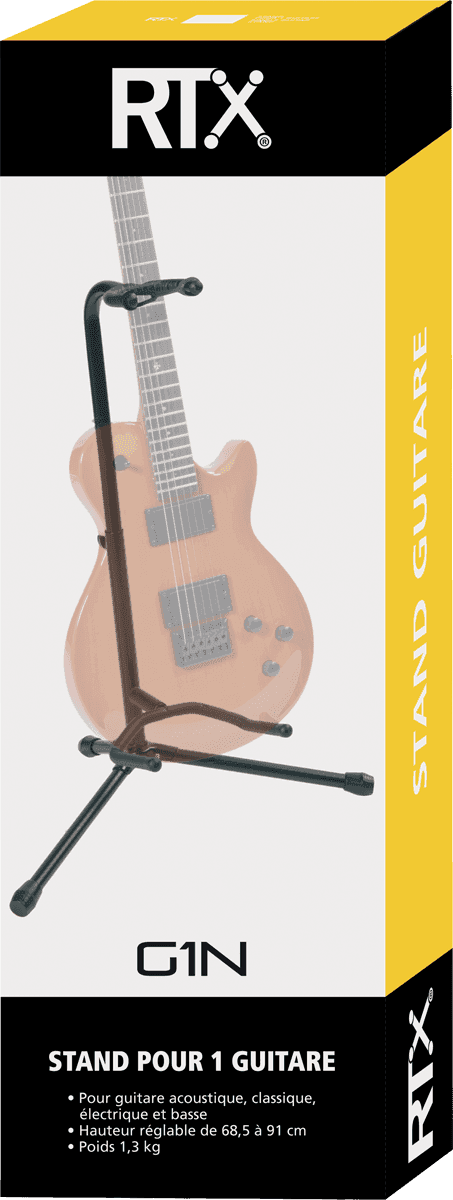 G1N Stand guitare universel tête fixe - noir Stand & support guitare &  basse Rtx