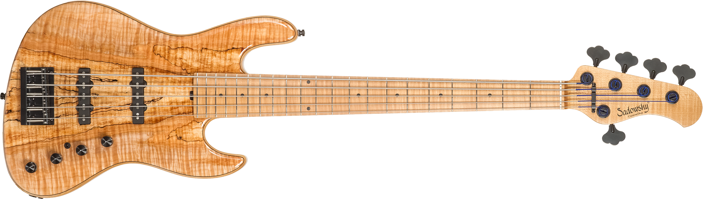 Sadowsky Custom Shop Standard J/j Bass 21f 5c Spalted Maple 5c Active Mn #scsc000188-23 - Natural - Basse Électrique Solid Body - Main picture