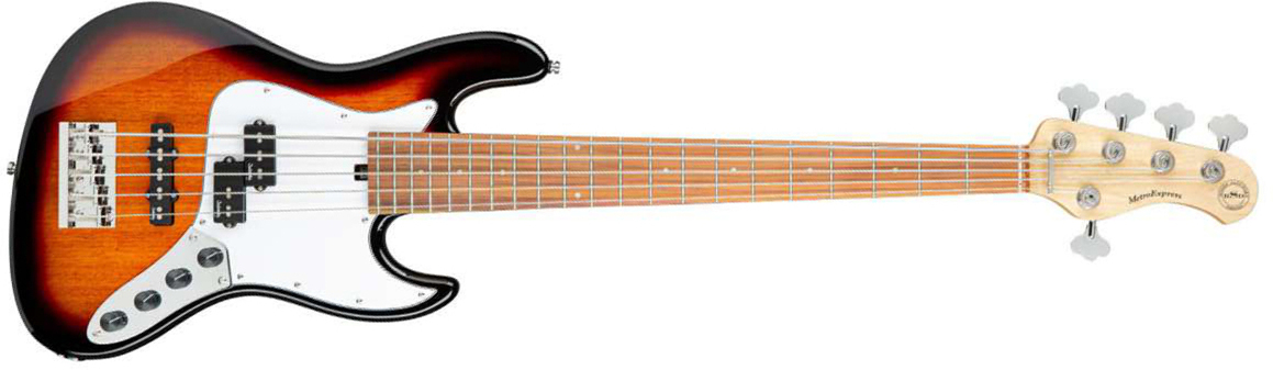 Sadowsky Hybrid P/j Bass 21 Fret 5c Metroexpress Mor - Tobacco Sunburst - Basse Électrique Solid Body - Main picture