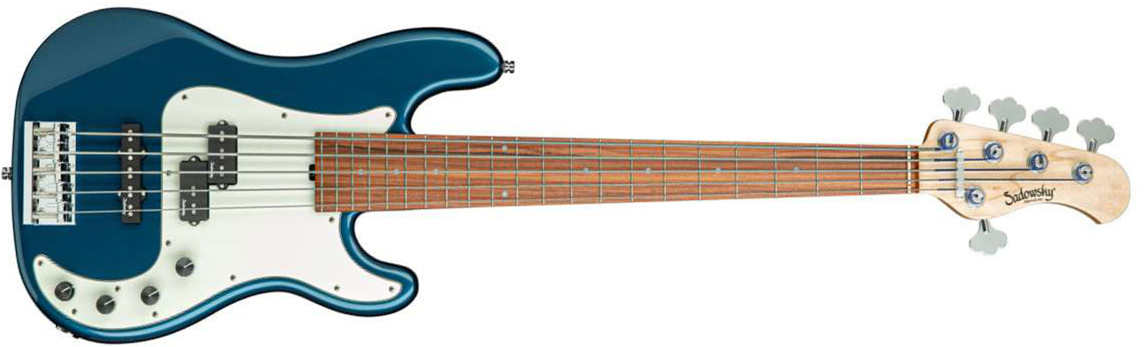 Sadowsky Hybrid P/j Bass 21 Fret Alder 5c Metroline All Active Mor - Dark Lake Placid Blue Metallic - Basse Électrique Solid Body - Main picture