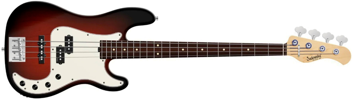 Sadowsky Hybrid Pj Bass 21 Fret Alder 4c Metroline All Active Mor - Almond Sunburst Transparent Satin - Basse Électrique Solid Body - Main picture