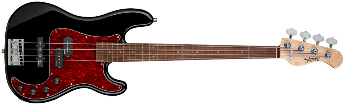 Sadowsky Hybrid Pj Bass 21 Fret Alder 4c Metroline All Active Mor - Solid Black - Basse Électrique Solid Body - Main picture