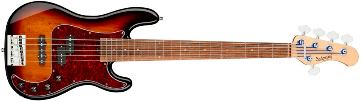 Sadowsky Hybrid Pj Bass 21 Fret Alder 5c Metroline All Active Mor - '59 Burst Transparent - Basse Électrique Solid Body - Main picture