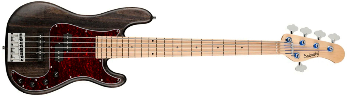 Sadowsky Hybrid Pj Bass 21 Fret Ash 5c Metroline All Active Mn - Nirvana Black Transparent Satin - Basse Électrique Solid Body - Main picture