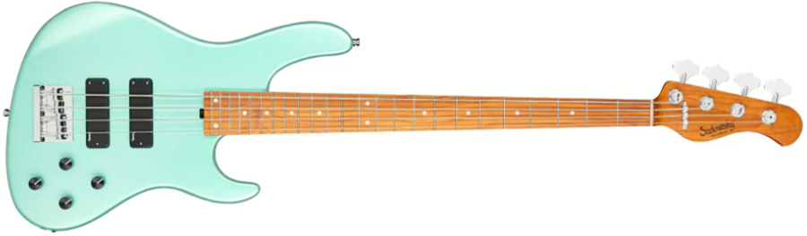Sadowsky Modern Bass 24-fret 4c Metroexpress Active Mn - Solid Sage Green Metallic - Basse Électrique Solid Body - Main picture