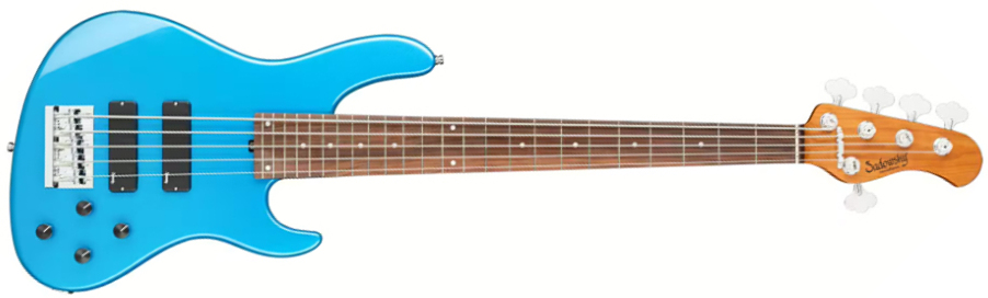 Sadowsky Modern Bass 24-fret 5c Metroexpress Active Mor - Solid Ocean Blue Metallic - Basse Électrique Solid Body - Main picture