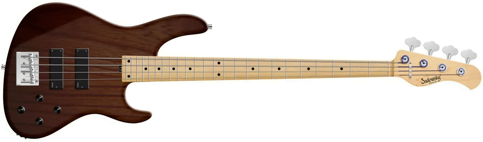 Sadowsky Modern Bass 24 Fret Ash 4c Metroline All Active Mn - Antique Tobacco Transparent Satin - Basse Électrique Solid Body - Main picture