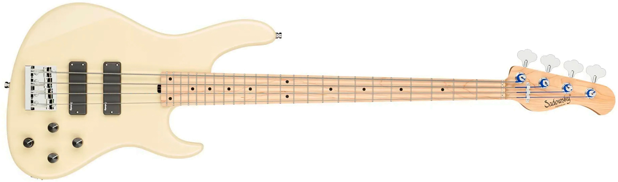 Sadowsky Modern Bass 24 Fret Ash 4c Metroline All Active Mn - Solid Olympic White - Basse Électrique Solid Body - Main picture