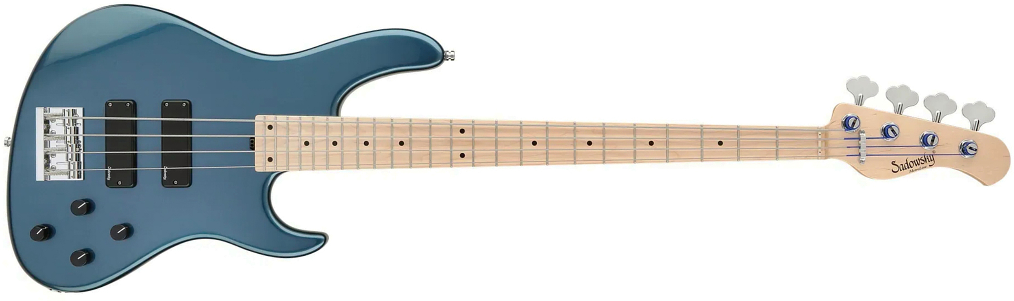Sadowsky Modern Bass 24 Fret Ash 4c Metroline All Active Mn - Solid Dark Lake Placid Blue Metallic - Basse Électrique Solid Body - Main picture
