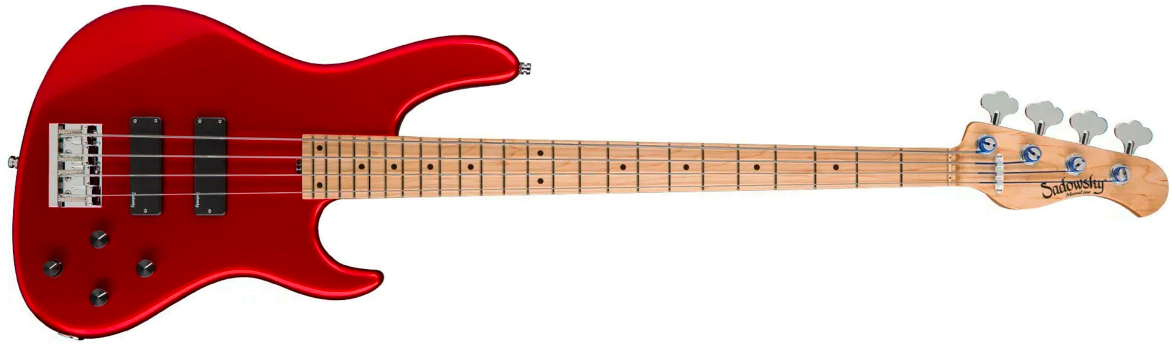 Sadowsky Modern Bass 24 Fret Ash 4c Metroline All Active Mn - Solid Candy Apple Red Metallic - Basse Électrique Solid Body - Main picture