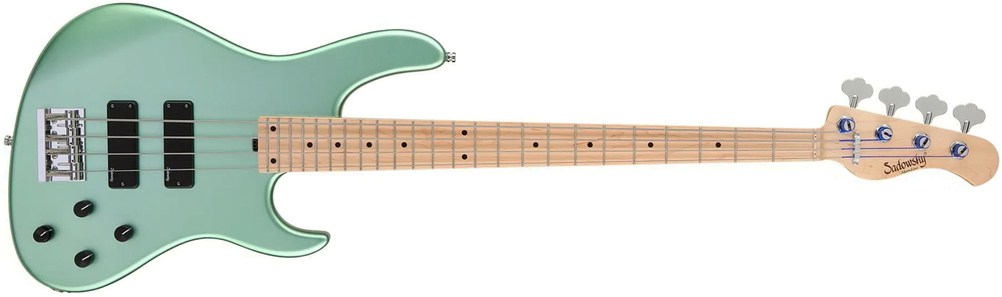 Sadowsky Modern Bass 24 Fret Ash 4c Metroline All Active Mn - Solid Sage Green Metallic Satin - Basse Électrique Solid Body - Main picture
