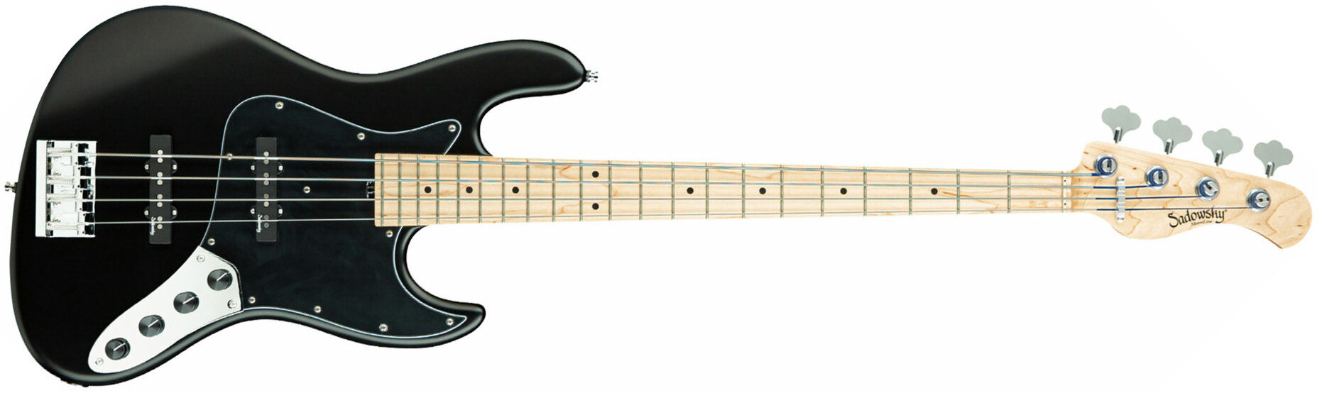 Sadowsky Vintage J/j Bass 21 Fret Ash 4c Metroline All Active Mn - Solid Black Satin - Basse Électrique Solid Body - Main picture