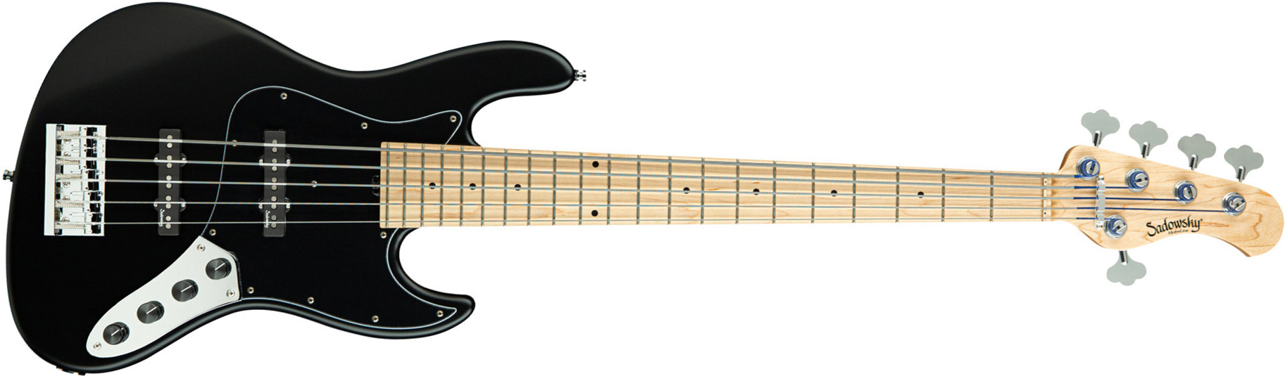 Sadowsky Vintage J/j Bass 21 Fret Ash 5c Metroline All Active Mn - Solid Black Satin - Basse Électrique Solid Body - Main picture