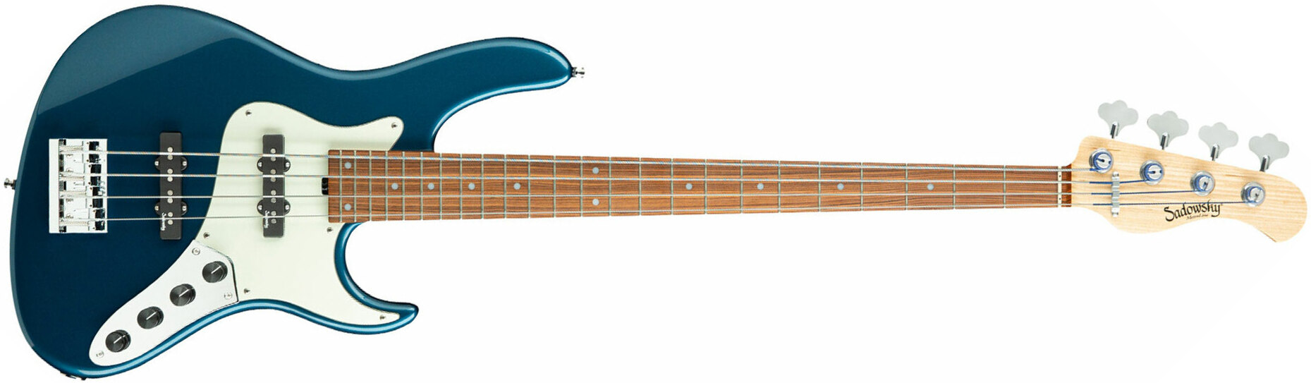 Sadowsky Vintage J/j Bass 24 Fret Alder 4c Metroline All Active Mor - Dark Lake Placid Blue Metallic - Basse Électrique Solid Body - Main picture