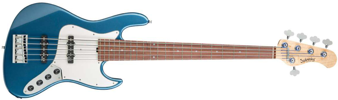 Sadowsky Vintage Jj Bass 21 Fret Alder 5c Metroline All Active Mor - Dark Lake Placid Blue Metallic - Basse Électrique Solid Body - Main picture