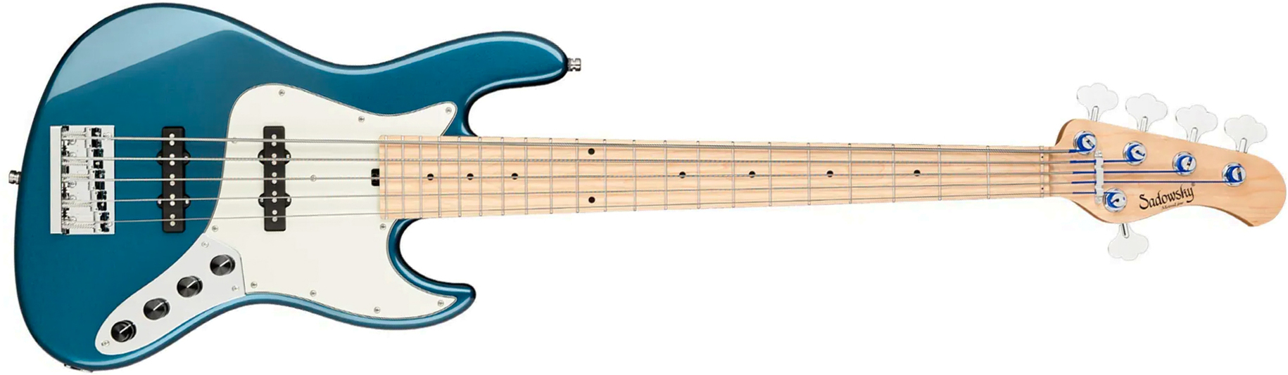 Sadowsky Vintage Jj Bass 21 Fret Ash 5c Metroline All Active Mn - Dark Lake Placid Blue Metallic - Basse Électrique Solid Body - Main picture