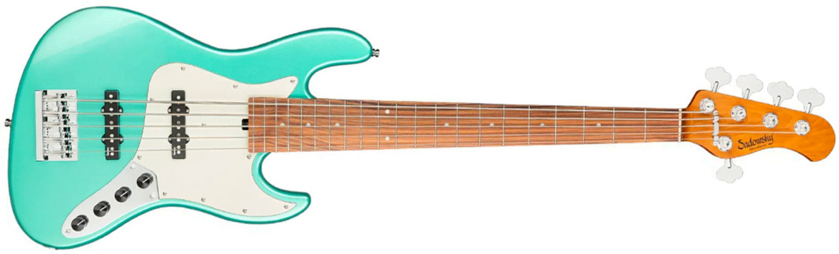 Sadowsky Vintage Jj Bass 21f 5c Metroexpress Mor - Sage Green Metallic - Basse Électrique Solid Body - Main picture