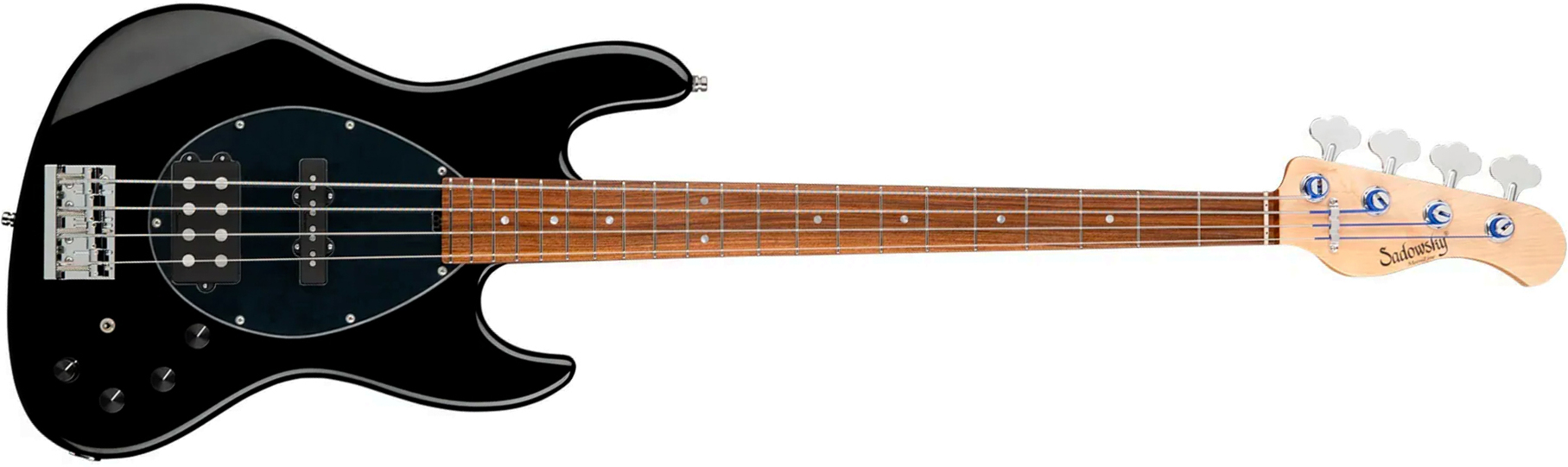 Sadowsky Vintage Mj Bass 21f Alder 4c Metroline All Active Mor - Solid Black - Basse Électrique Solid Body - Main picture