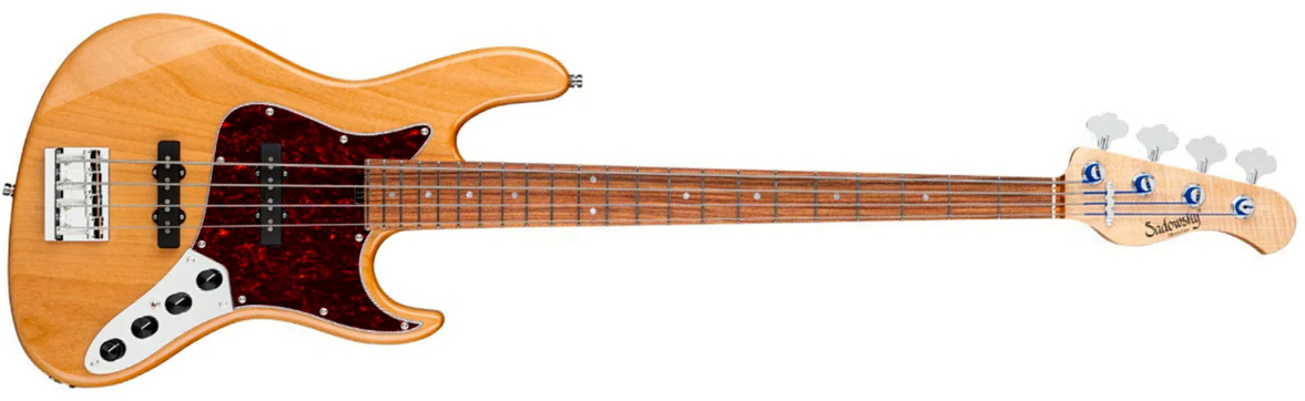 Sadowsky Will Lee 22-fret Alder 4c Metroline Signature All Active Mn - Natural Transparent Gloss - Basse Électrique Solid Body - Main picture