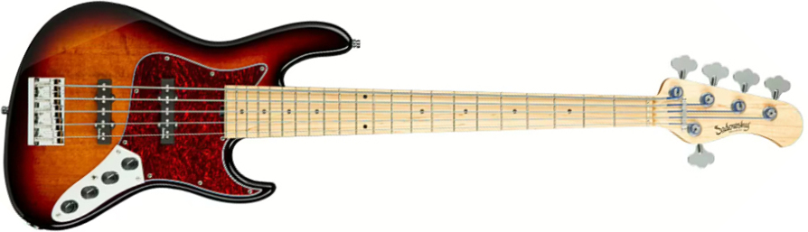 Sadowsky Will Lee 22-fret Ash 5c Metroline Signature All Active Mn - '59 Burst Transparent - Basse Électrique Solid Body - Main picture