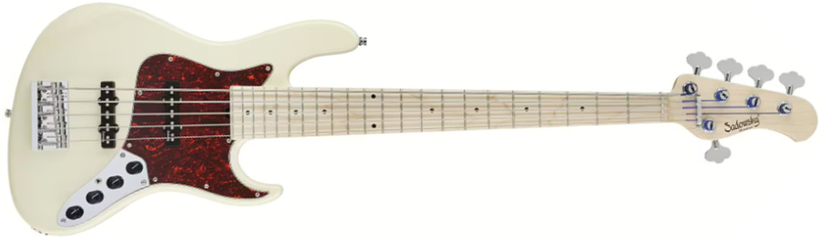 Sadowsky Will Lee 22-fret Ash 5c Metroline Signature All Active Mn - Solid Olympic White - Basse Électrique Solid Body - Main picture