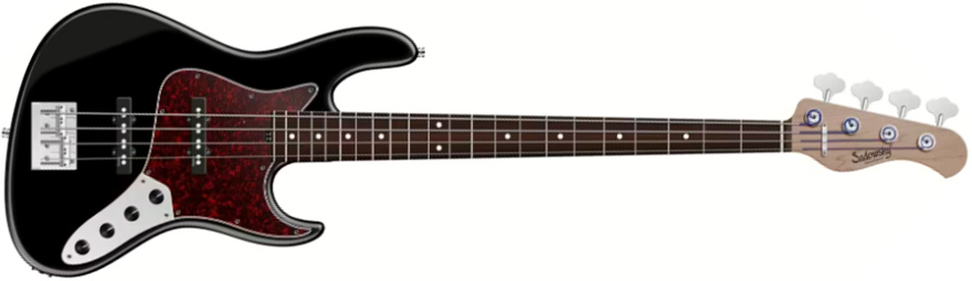 Sadowsky Will Lee 22-fret Metroexpress Signature Active Mor - Solid Black - Basse Électrique Solid Body - Main picture