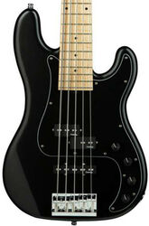 Metroline Hybrid P/J Bass Ash 21-Fret 5-String (Germany, MN) - solid black satin