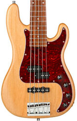 Metroline 21-Fret Hybrid P/J Bass Alder (5-String, Germany, MOR) - natural transparent satin