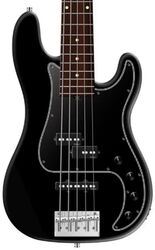 Metroline 21-Fret Hybrid P/J Bass Alder (5-String, Germany, MOR) - solid black satin
