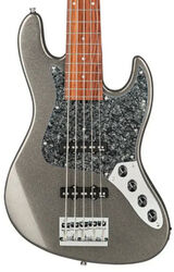 MetroExpress 21-Fret Vintage J/J Bass (MOR) - silver metallic