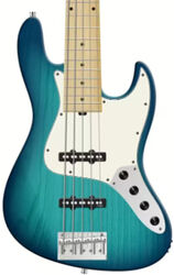 Will Lee MetroLine 22-Fret Swamp Ash 5-String (GER, MN) - Bora Blue Burst Transparent Satin