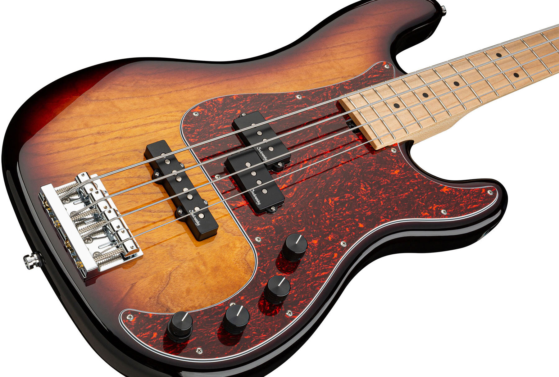 Sadowsky Hybrid P/j Bass 21 Fret Ash 4c Metroline All Active Mn - '59 Burst Transparent - Basse Électrique Solid Body - Variation 2